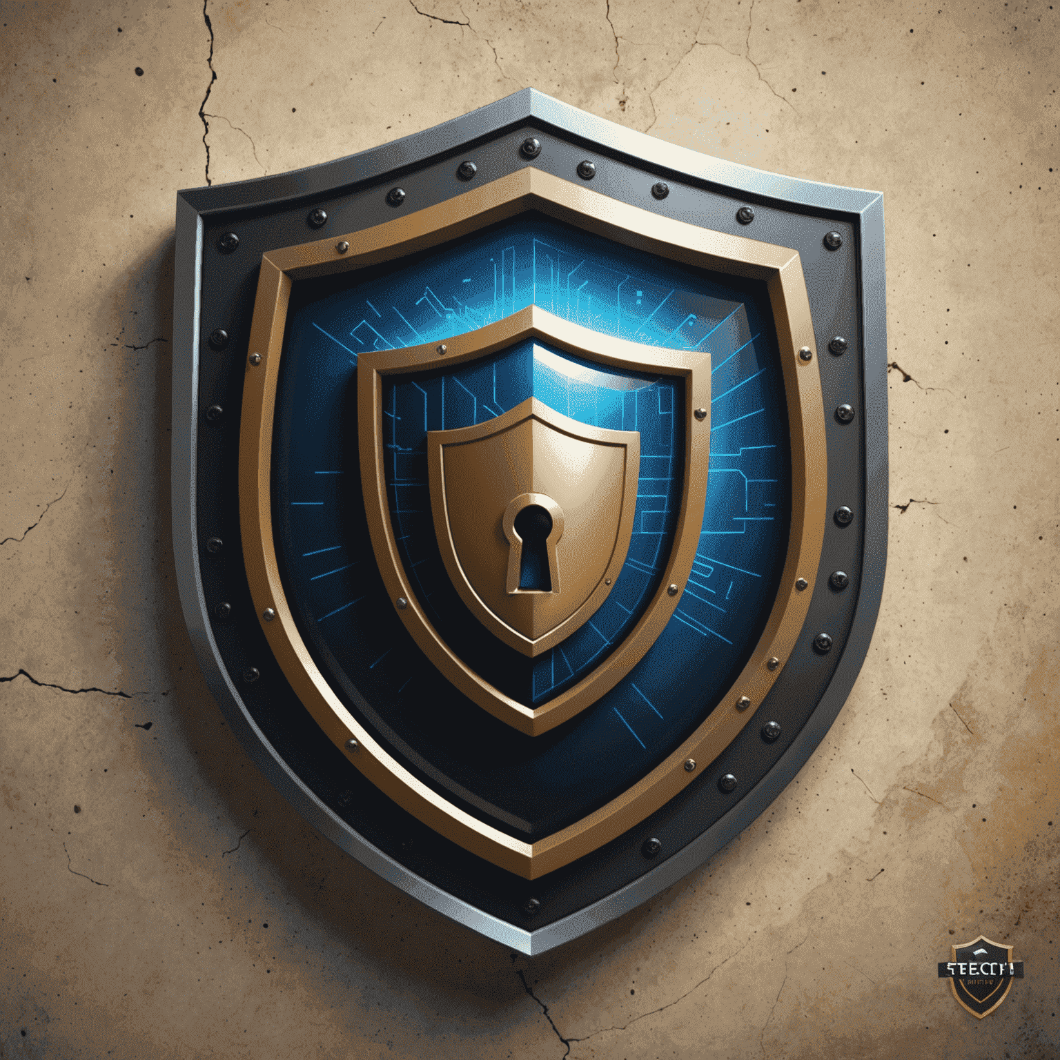 SecureTechDaily logo featuring a shield with a digital lock, symbolizing robust computer security