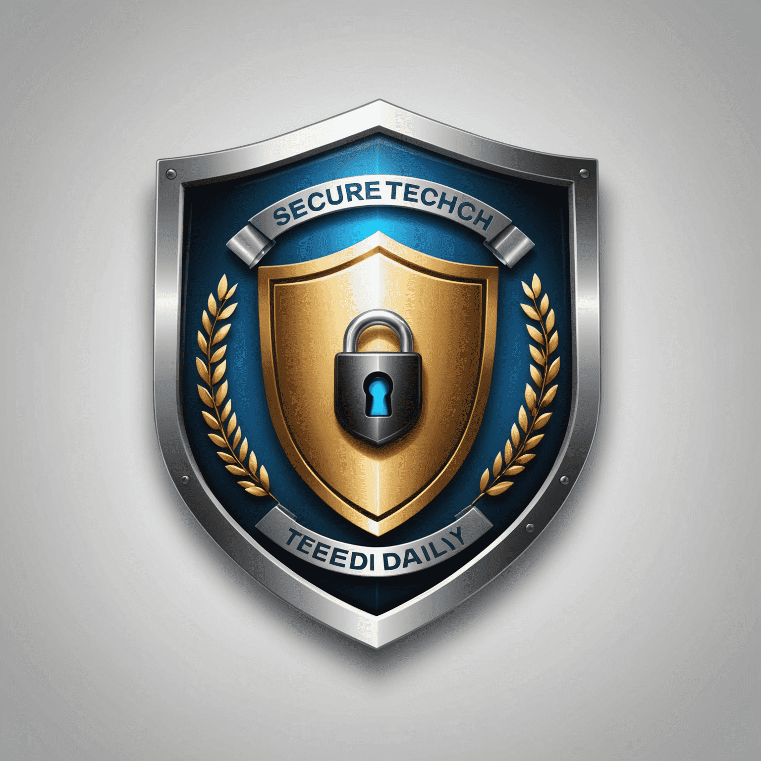 SecureTechDaily logo featuring a shield with a digital lock, symbolizing robust computer security