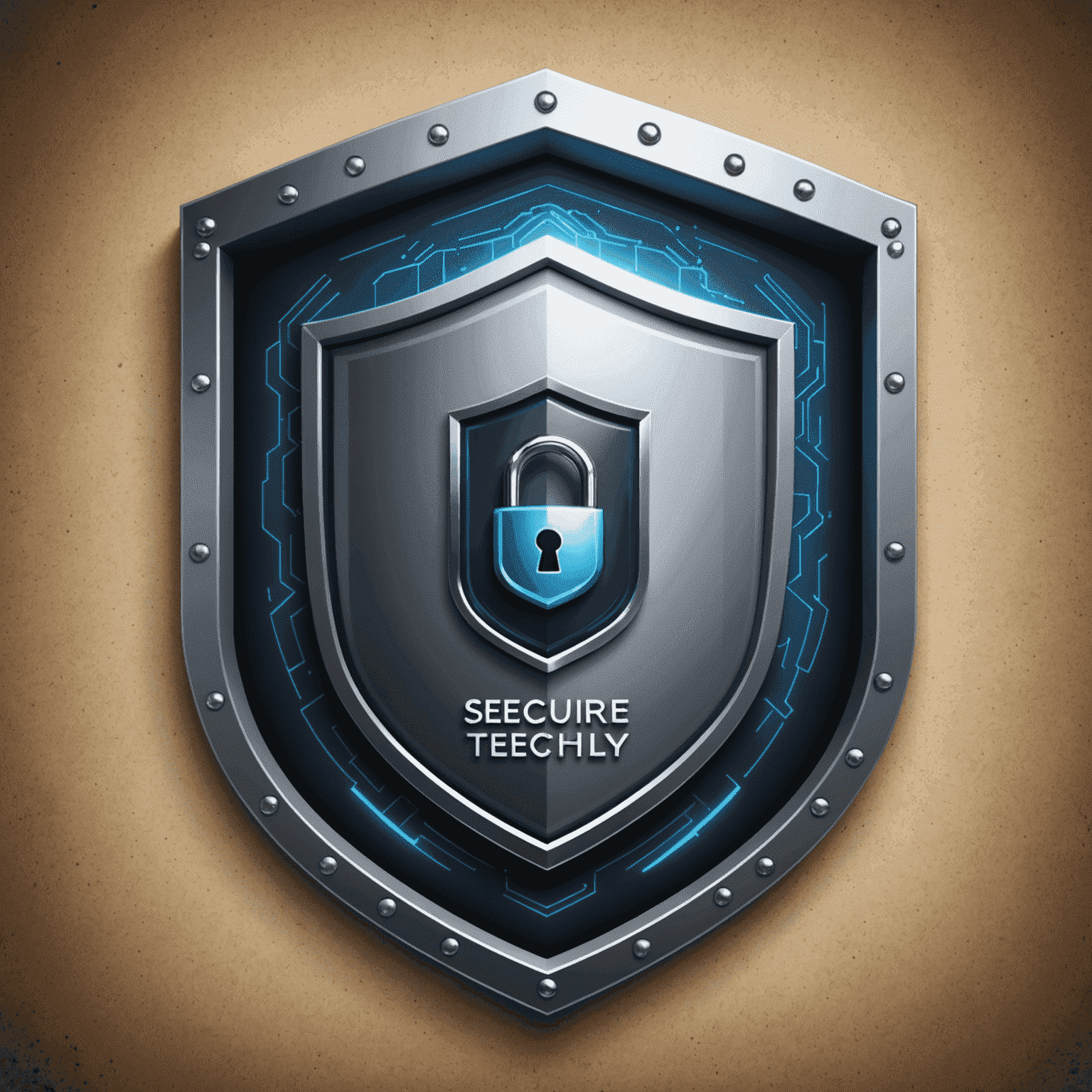 SecureTechDaily logo featuring a shield with a digital lock, symbolizing robust computer security