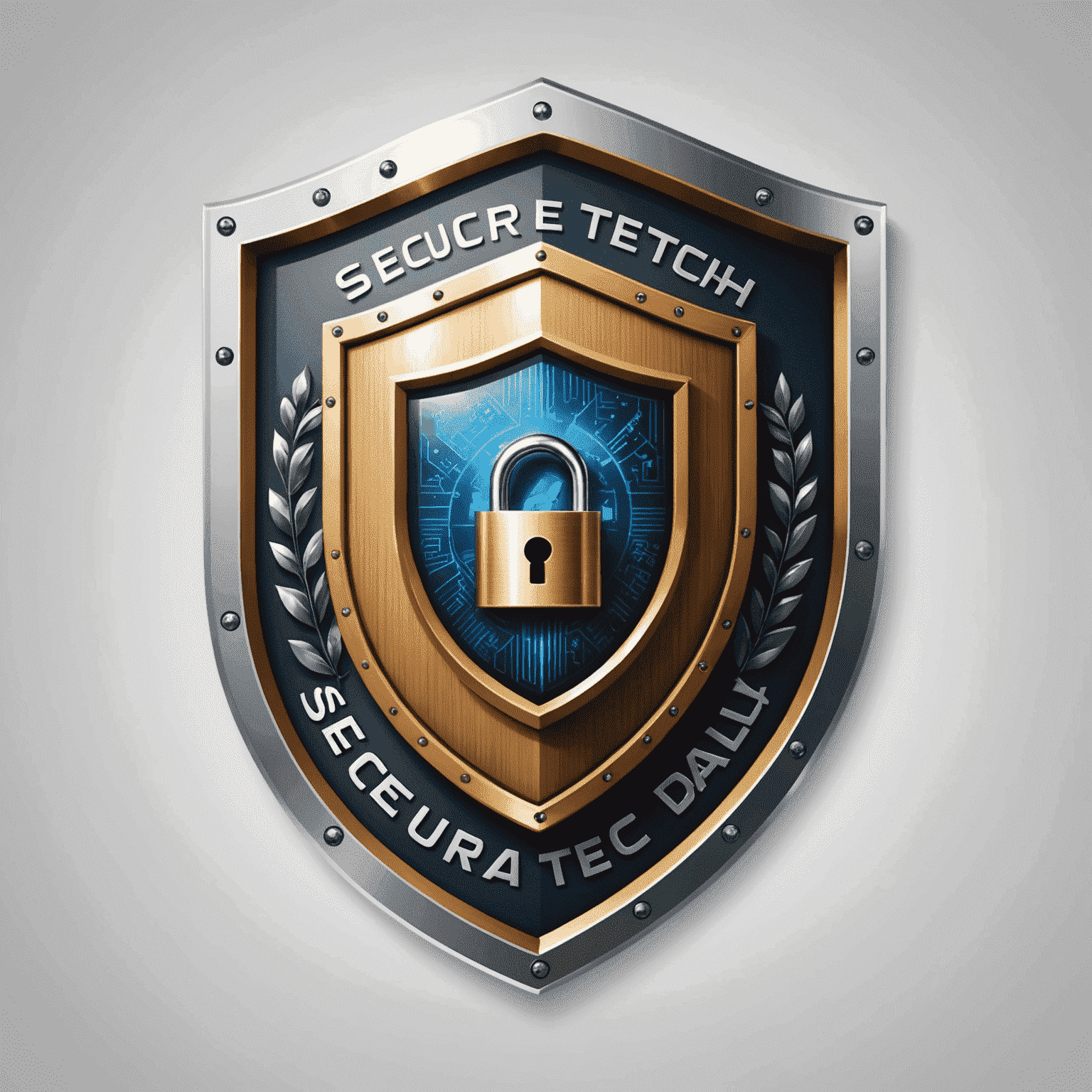 SecureTechDaily logo featuring a shield with a digital lock, symbolizing robust computer security