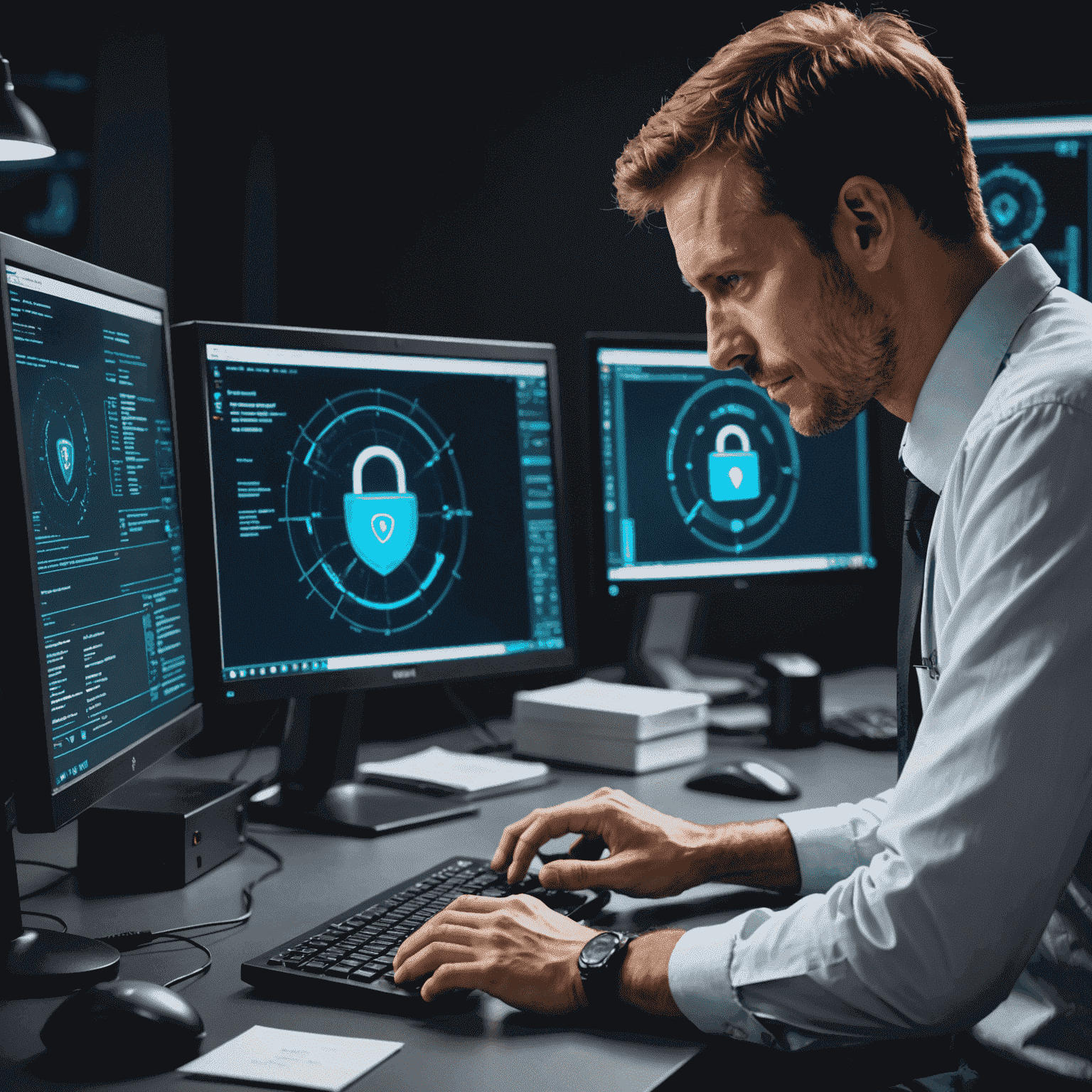 Advanced threat detection system scanning a computer for malware and viruses