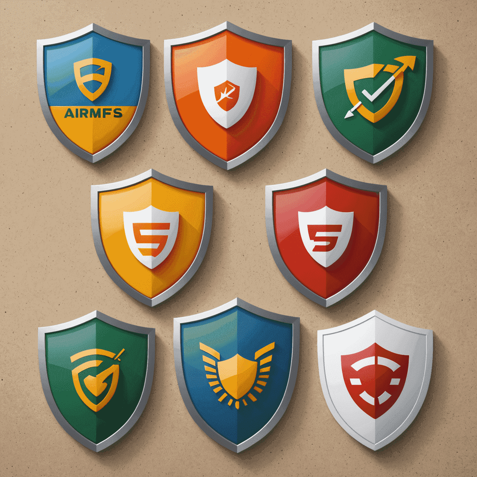 A collage of five antivirus software logos with shield icons, representing the top security solutions for Windows PCs