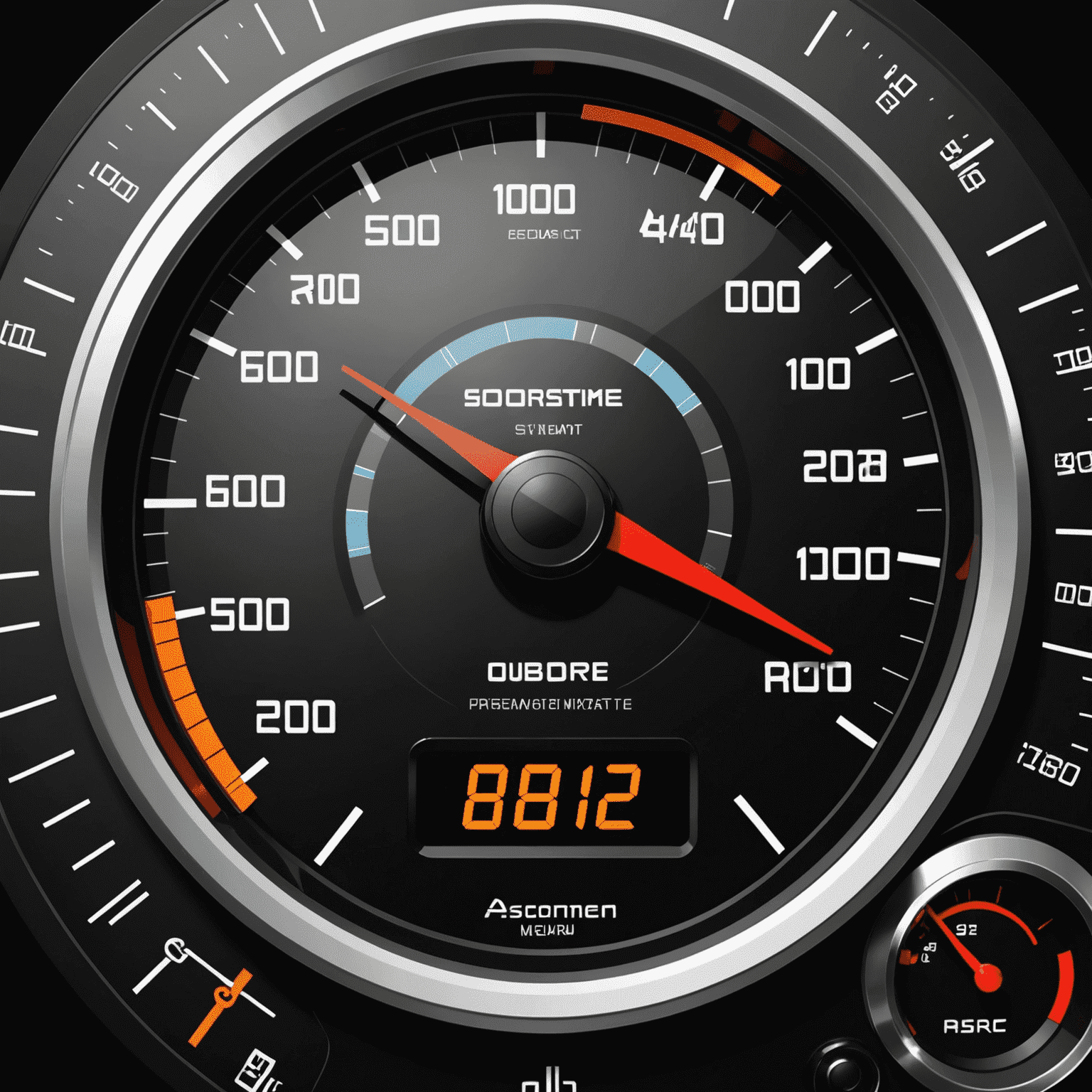 A speedometer or performance graph showing improved system performance
